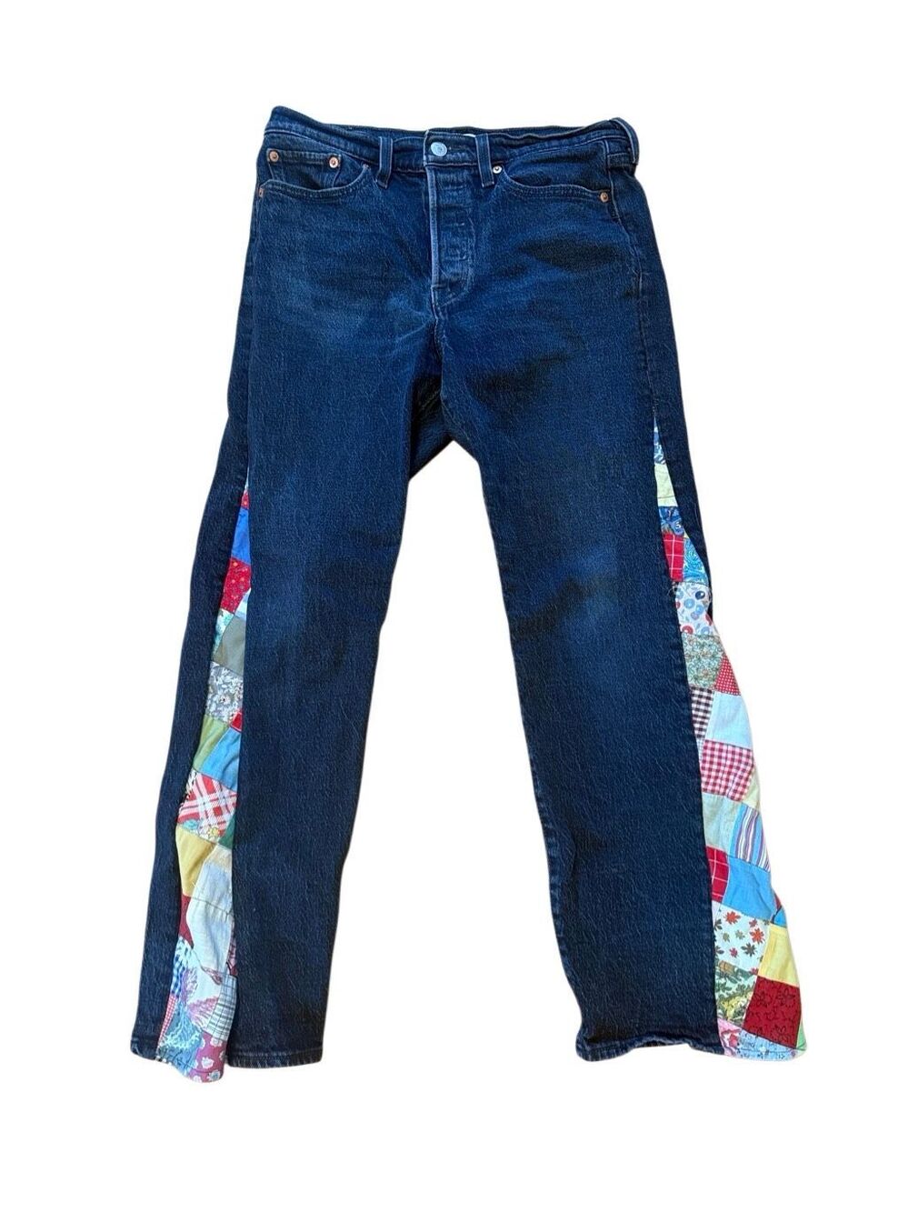 Homemade Levi Wedgie Quilted Flare Jeans black Size 29